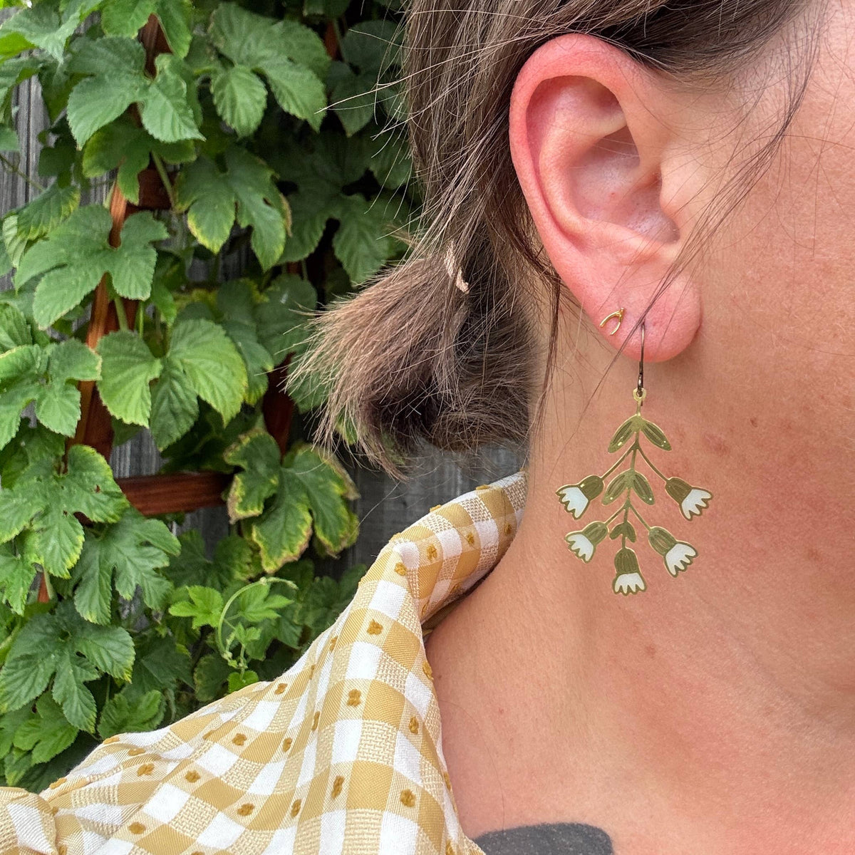 Forget Me Not Stained Glass Resin Earrings