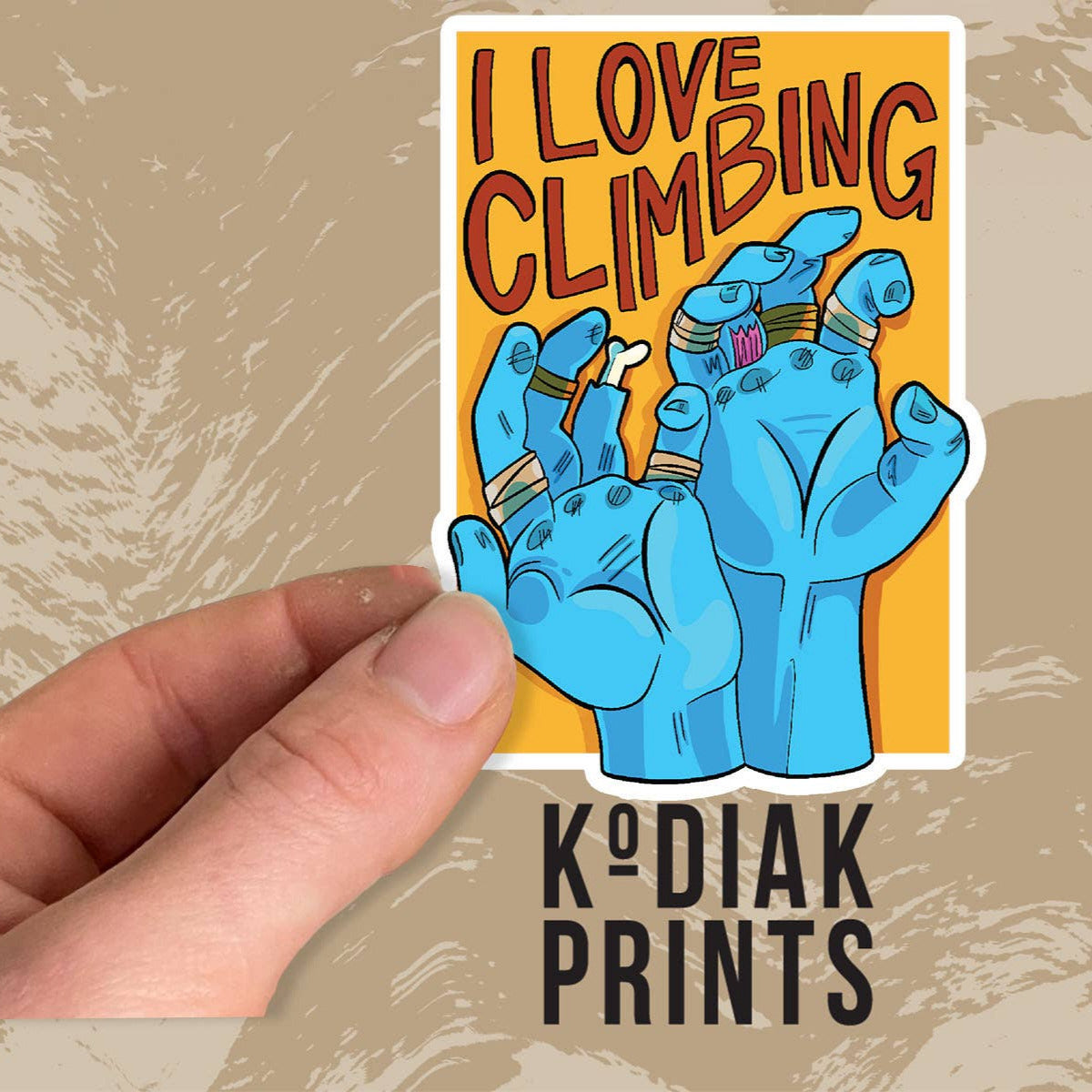 I Love Climbing Vinyl Decal Sticker, Rock Climbing