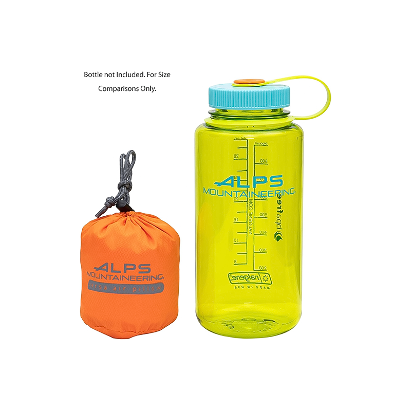 ALPS Mountaineering Versa Pillow folded size comparison.