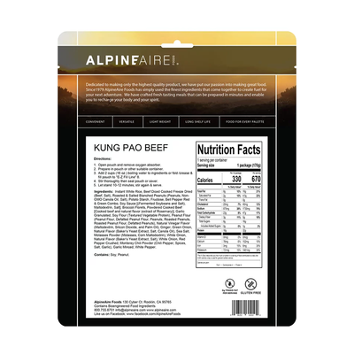 AlpineAire Backpacking Meals - Kung Pao Beef