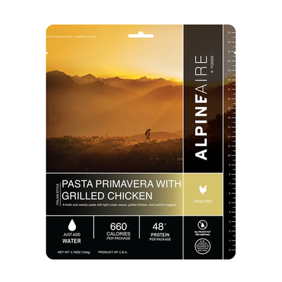 AlpineAire Backpacking Meals - Pasta Primavera with Grilled Chicken