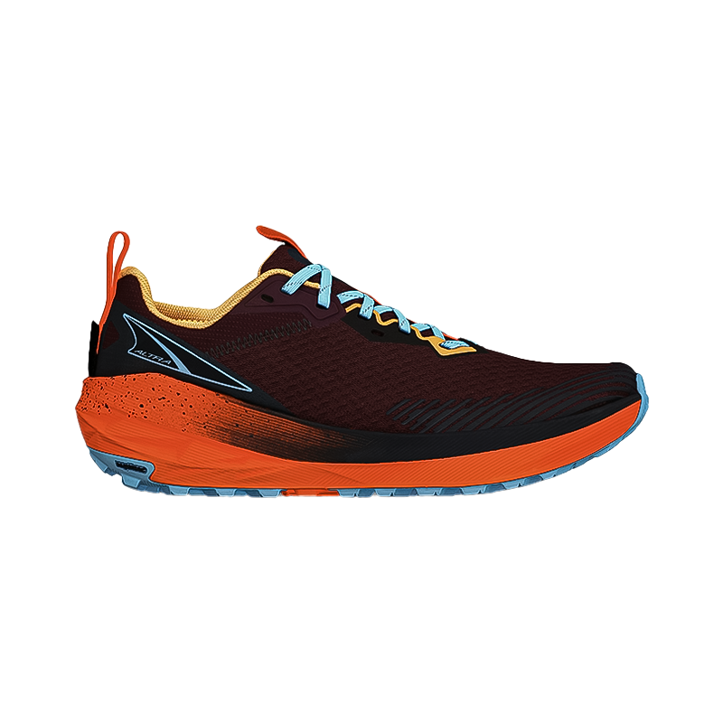 Altra Men's Experience Wild 2 running shoe in red, designed for comfort and grip on trails.
