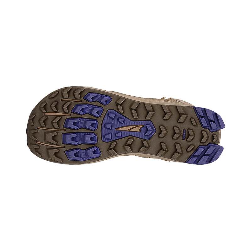 Detailed view of the Altra Lone Peak Hiker 3 sole, designed for superior traction and comfort.