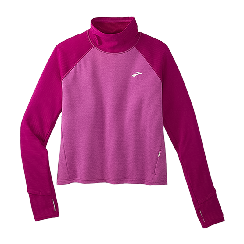 Brooks Women's Notch Thermal Long Sleeve 2.0 - Heather Frosted Mauve/Mauve
