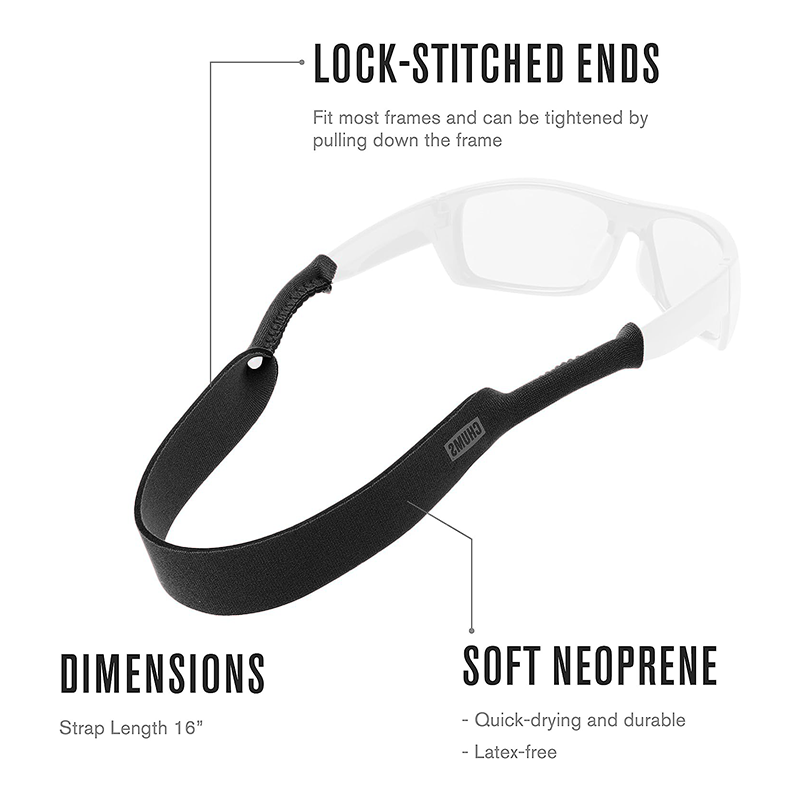 Chums The Neoprene Sunglasses Retainer - Black