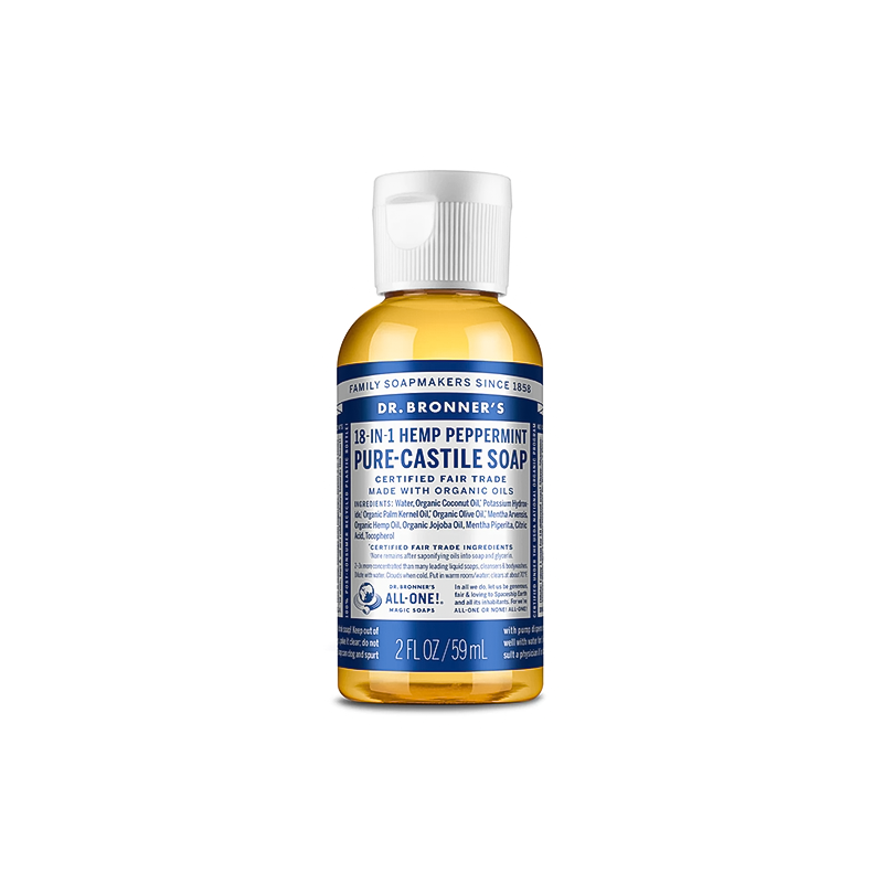 Dr. Bronner’s Pure-Castile Liquid Soap (2oz.) - Peppermint