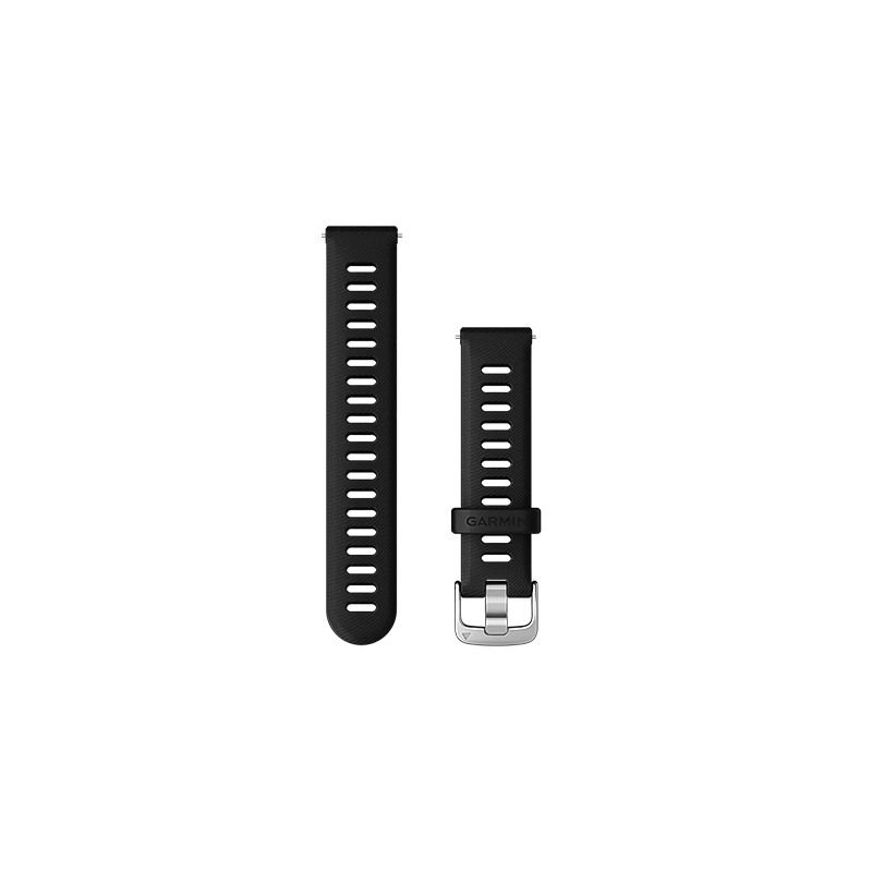 Garmin Quick Release Bands (18 mm) - Black with Silver Hardware
