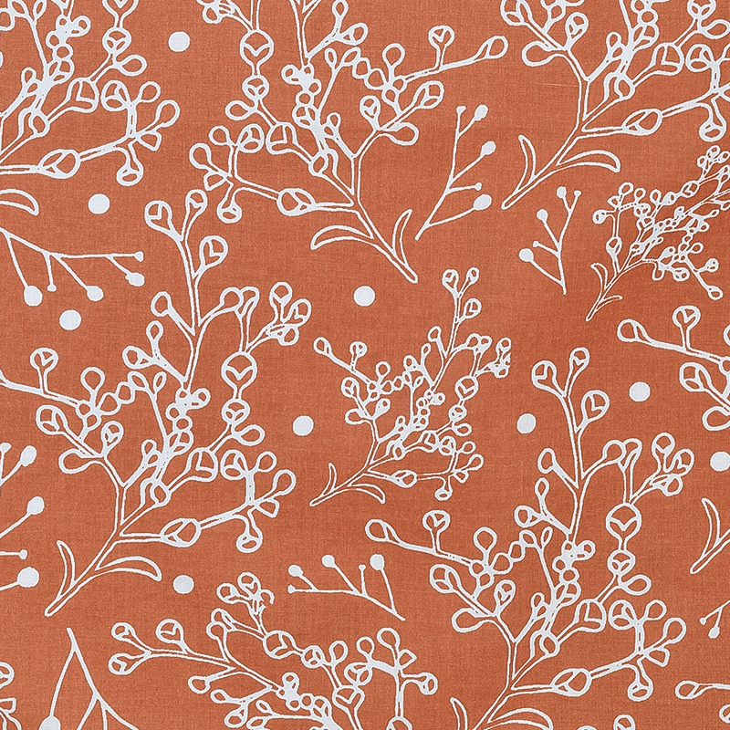 Burnt Orange Baby's Breath Bandana - 100% Cotton