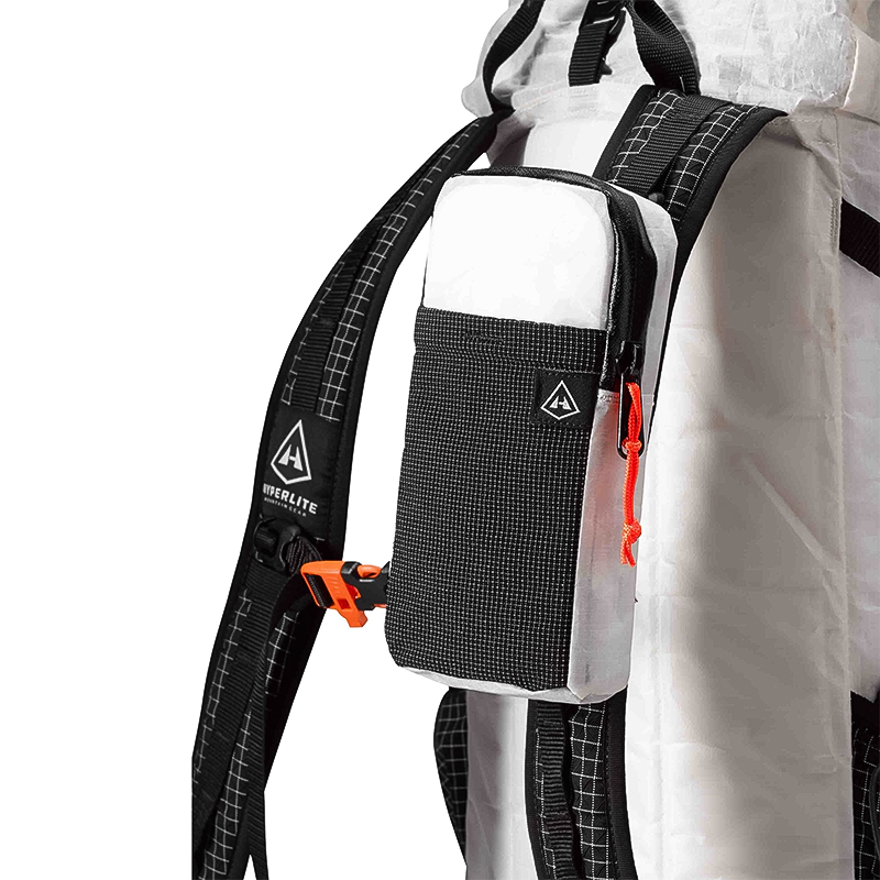 A slim, durable backpack with a phone case for device protection and easy access.