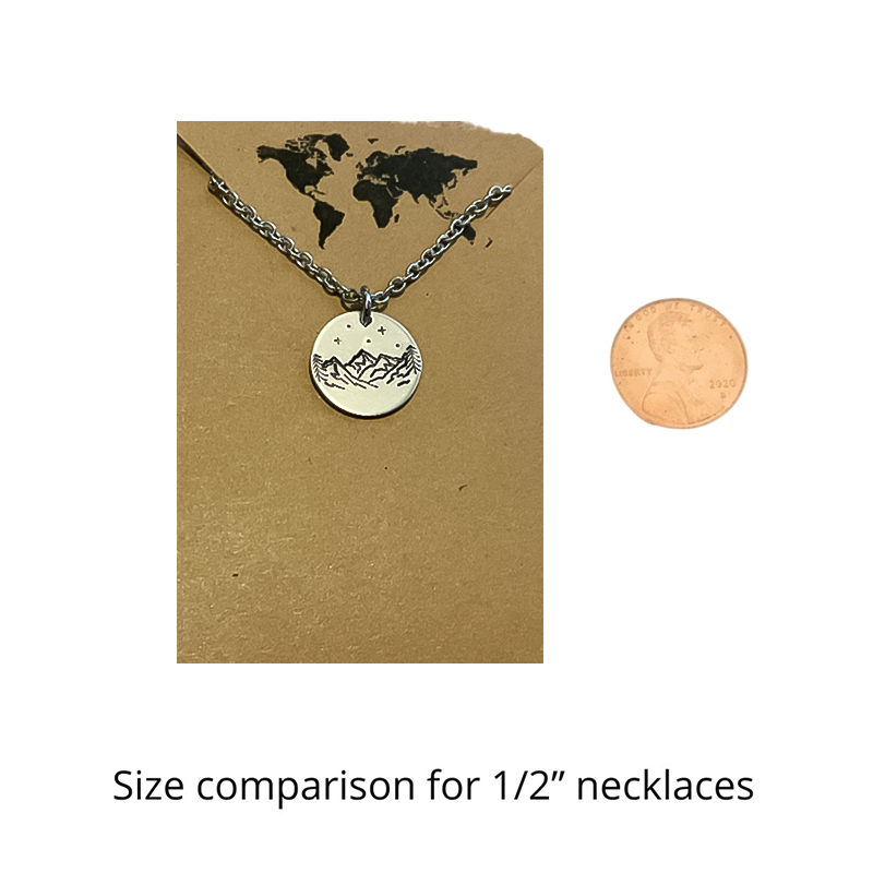 Mountain Valley Charm Silver Necklace