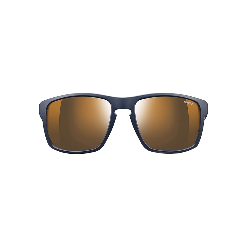 Julbo Shield Sunglasses w/ Reactiv 2-4 Polarized Lens - Blue/Blue/Orange