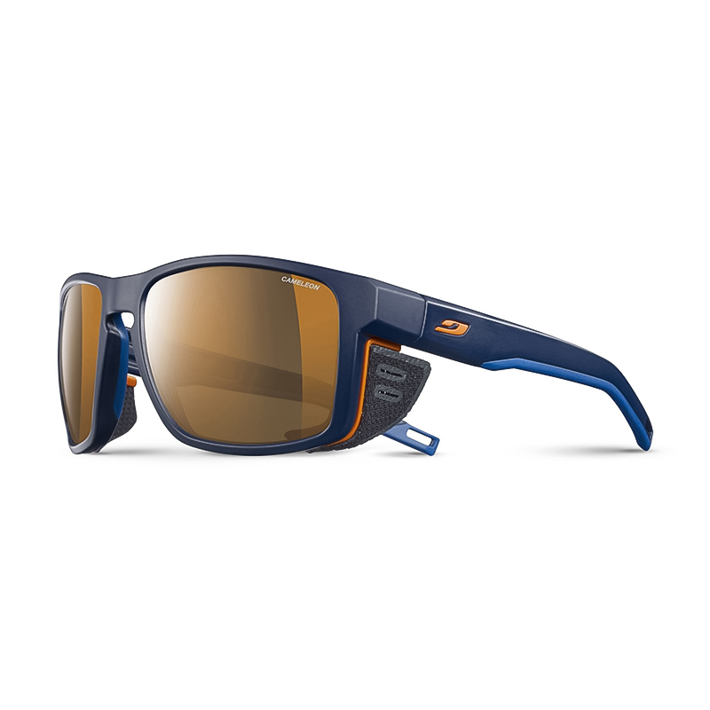 Julbo Shield Sunglasses w/ Reactiv 2-4 Polarized Lens - Blue/Blue/Orange