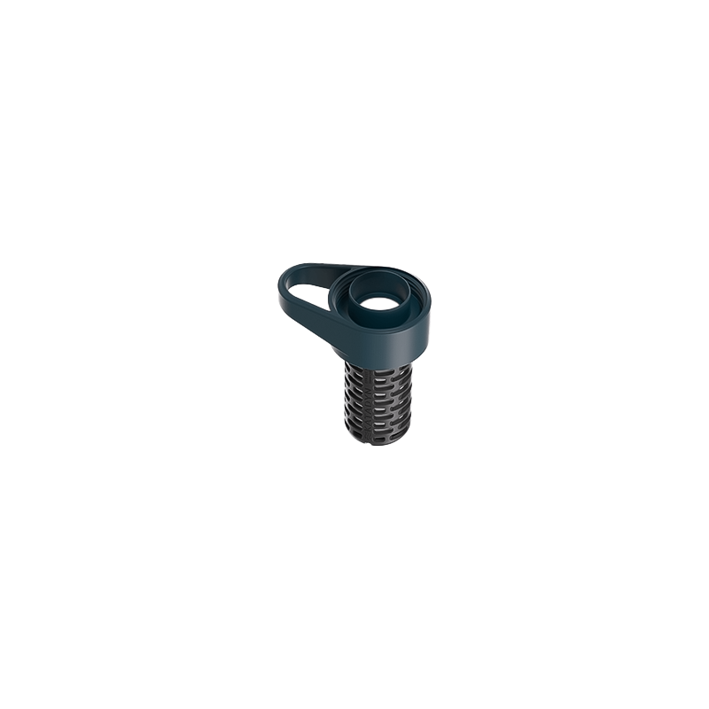 Black plastic nut with a metal ring for the Katadyn BeFree AC filter.