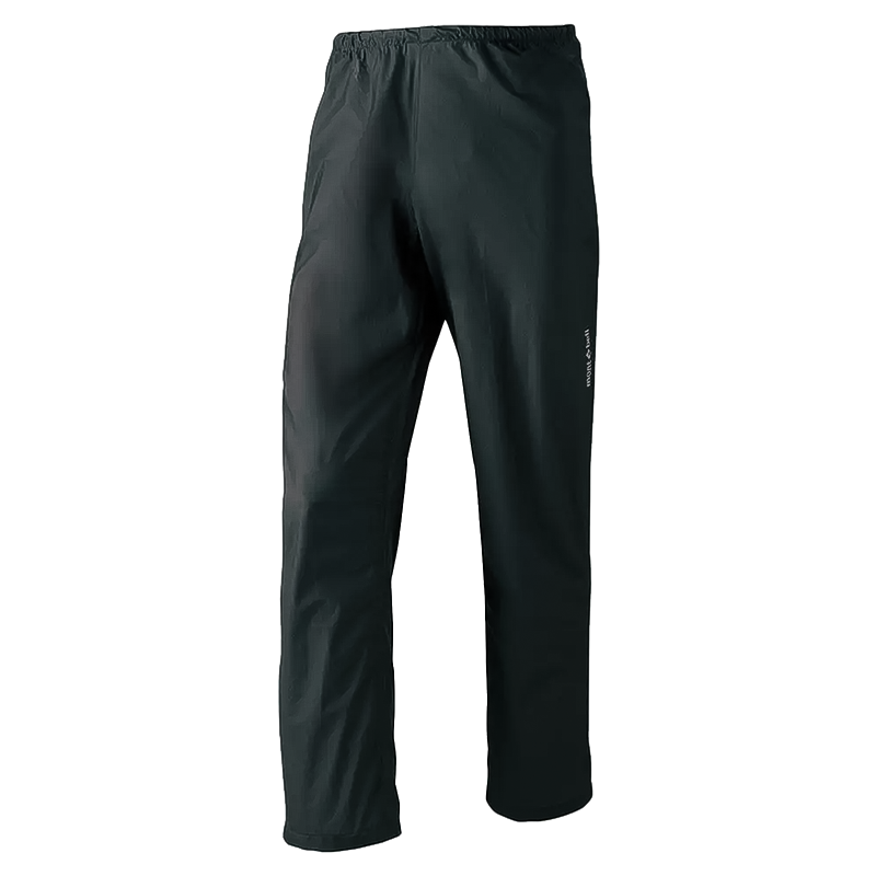 Black Montbell women's running pants with ankle zippers, windproof and perfect for outdoor adventures.