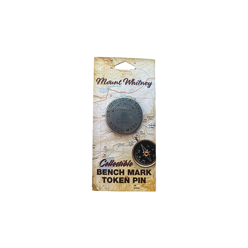 Mount Whitney Benchmark Token Pin collectible.