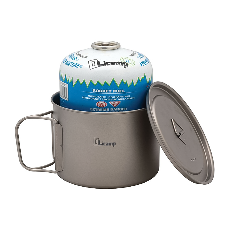 Olicamp Space Saver Titanium Pot with Lid (900 ml)