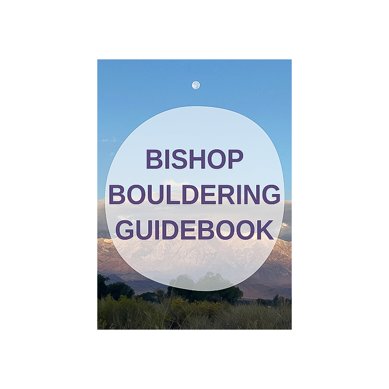 Bishop bouldering guidebook with 2,300 problems and images of popular and hidden spots.