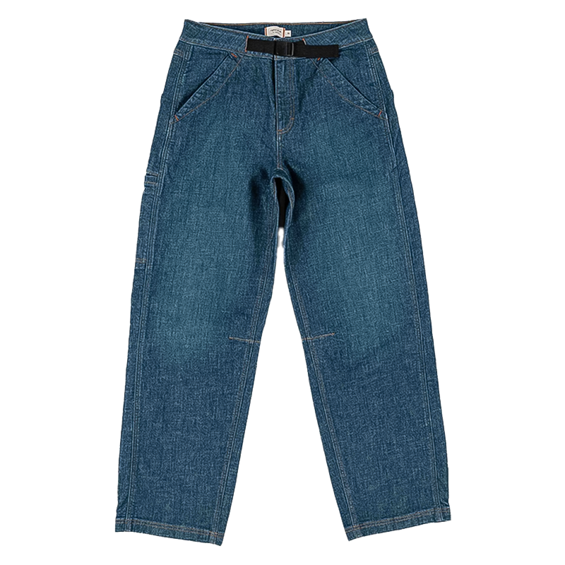 Men's Ripton Amok Jeans in indigo wash, featuring flexible 11.5 oz denim, straight-leg fit, and multiple utility pockets.