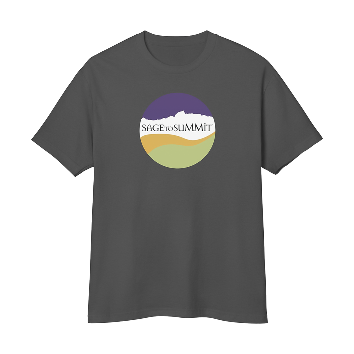 Sage to Summit Mountain Round Graphic Cotton T-Shirt