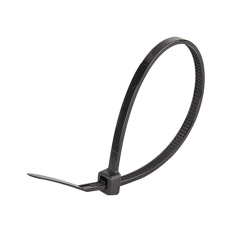 Superun 6" Black Zip 100-Pack Ties (Industrial Grade)