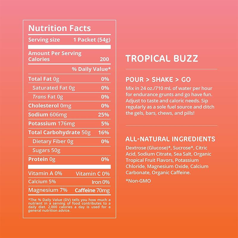 Tailwind Endurance Fuel (50-Serving) - Tropical with Caffeine