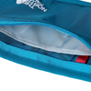 Sleek and discreet blue waist pack from North Face, ideal for runners with a main pocket, key hook, and adjustable waistband.