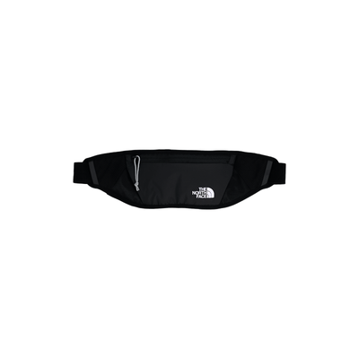 Sunriser Run Belt: black waist bag - lightweight and agile with versatile compartments for phone, keys, and small items.