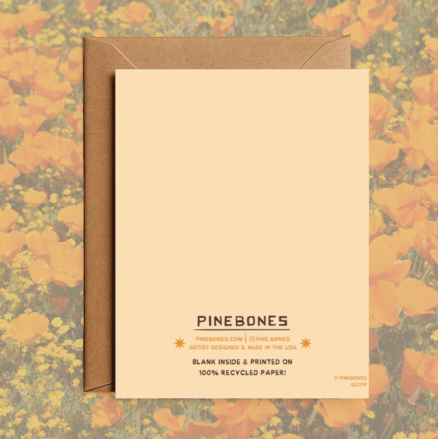 Thank You Poppies Blank Greeting Card