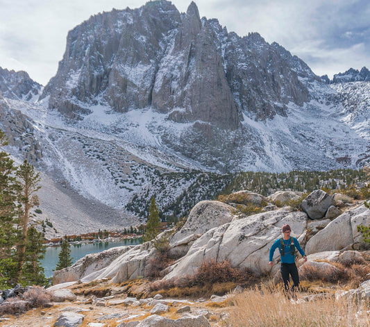 Runner in Front of Mountains