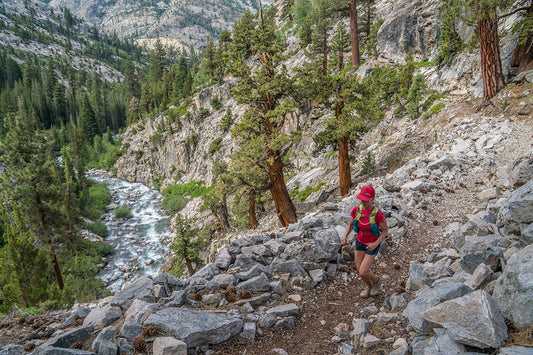 Hiker on North Lake Trail