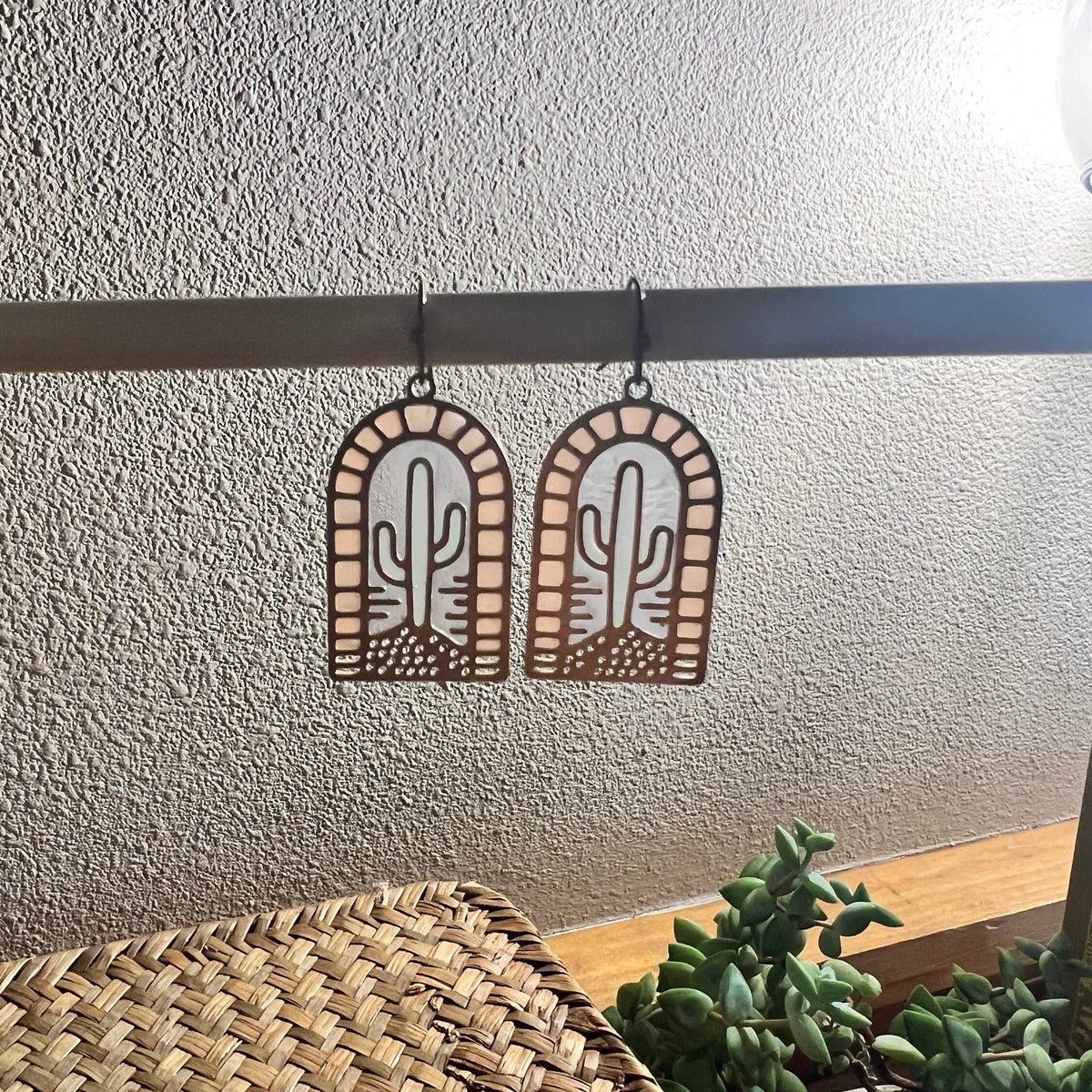 Saguro Stained Glass Resin Earrings