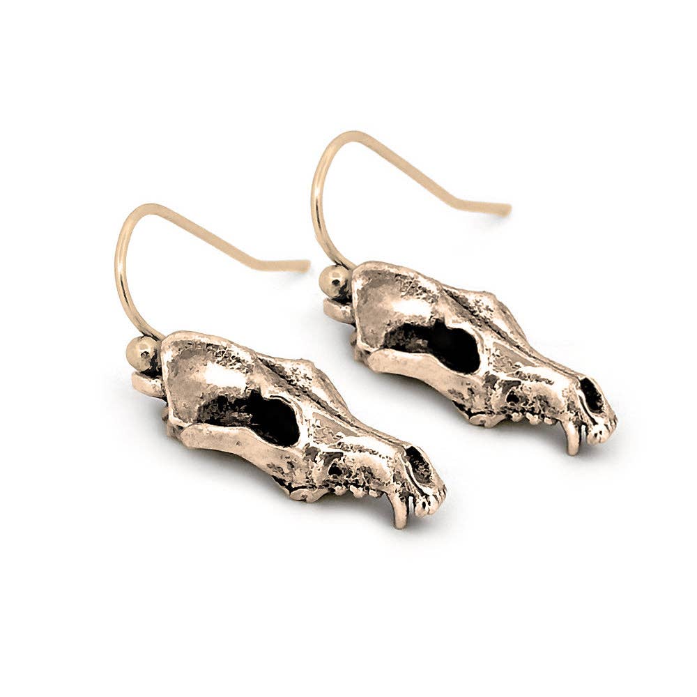 Coyote Skull Earrings
