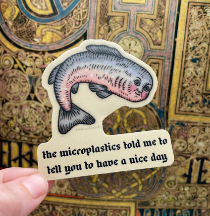 Binky and Crumb Microplastics Sticker