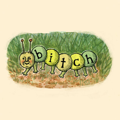 Binky and Crumb Bitch Sticker