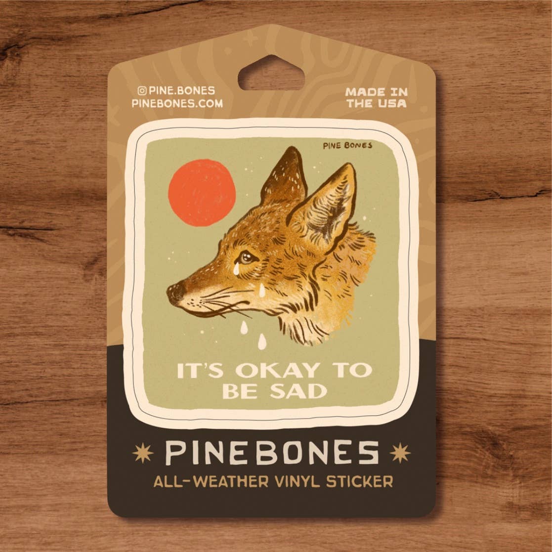 Crying Coyote Durable & Weatherproof Sticker