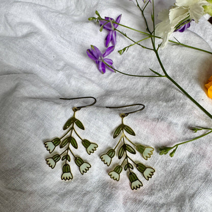 Forget Me Not Stained Glass Resin Earrings