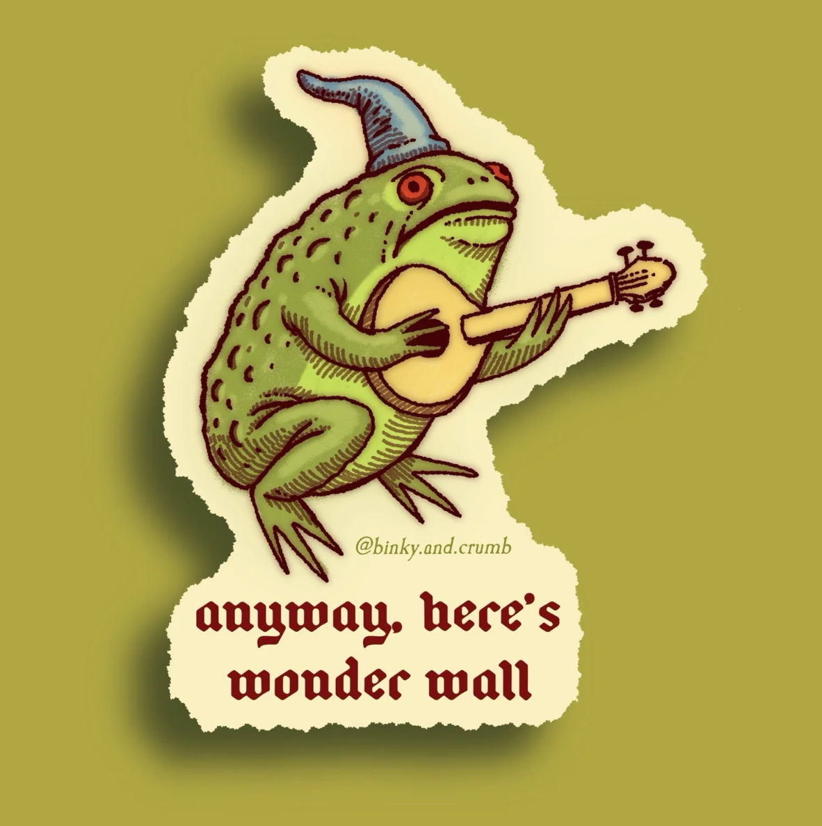 Binky and Crumb Wonderwall Sticker
