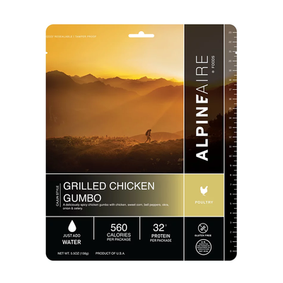 AlpineAire Backpacking Meals - Grilled Chicken Gumbo (GF)