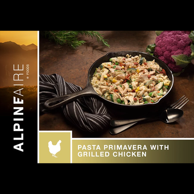 AlpineAire Backpacking Meals - Pasta Primavera with Grilled Chicken