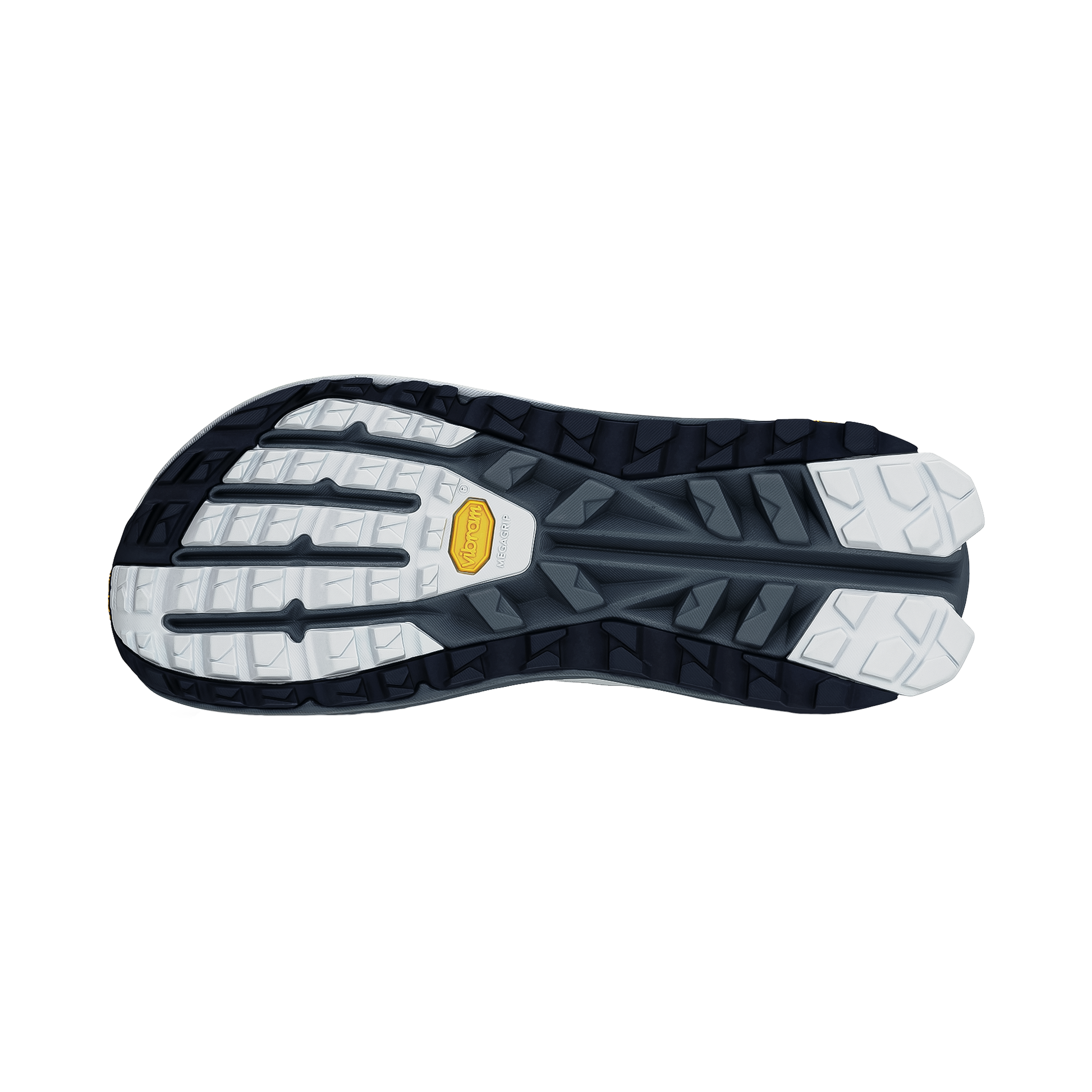 Blue Altra Olympus 6 Trail Running Shoes, featuring a durable upper and Vibram outsole for optimal trail traction.