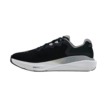 Altra Men's Paradigm 8 running shoe in black and white with a lightweight build, breathable mesh, and responsive cushioning for optimal running performance.