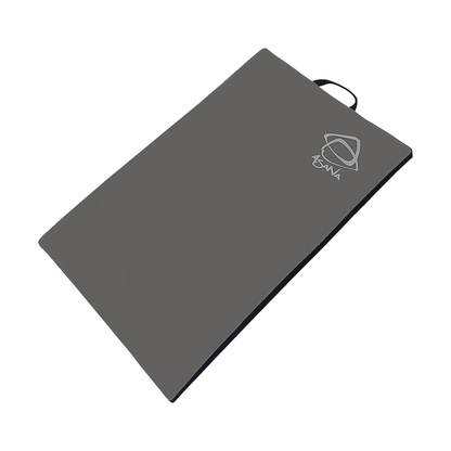 Gray Asana rock star crash pad on a white background.