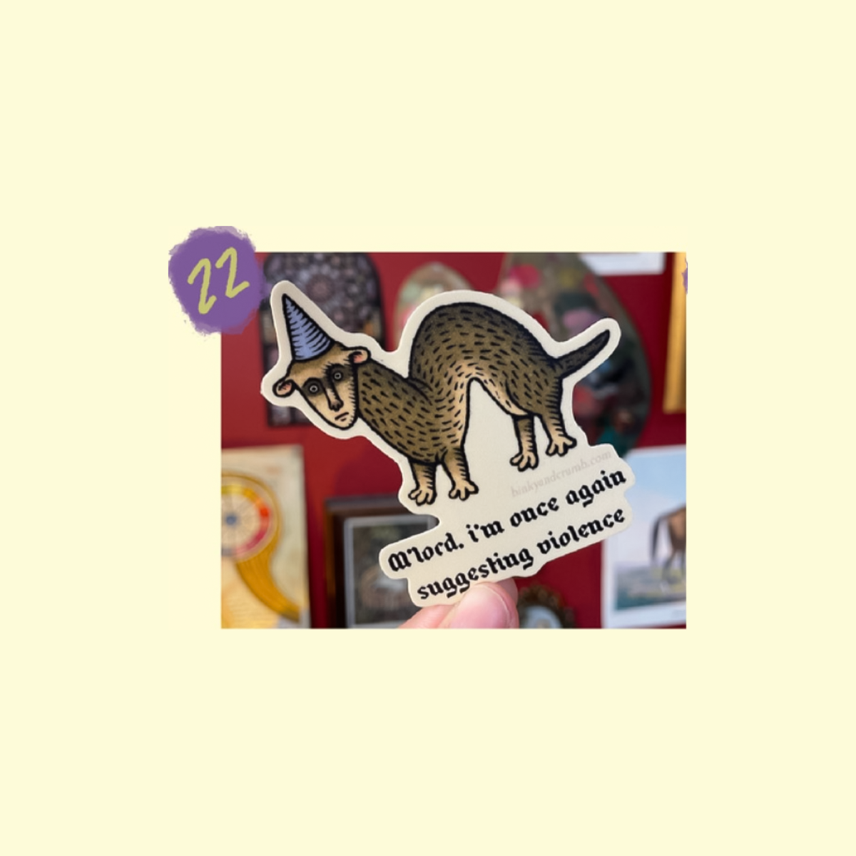 Binky and Crumb Ferret Sticker