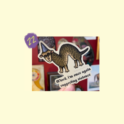 Binky and Crumb Ferret Sticker