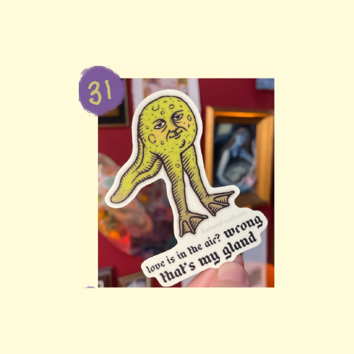 Binky and Crumb My Gland Sticker