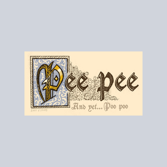 Binky and Crumb Pee Pee Sticker