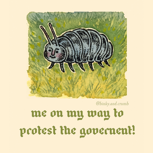 Binky and Crumb Pillbug Sticker