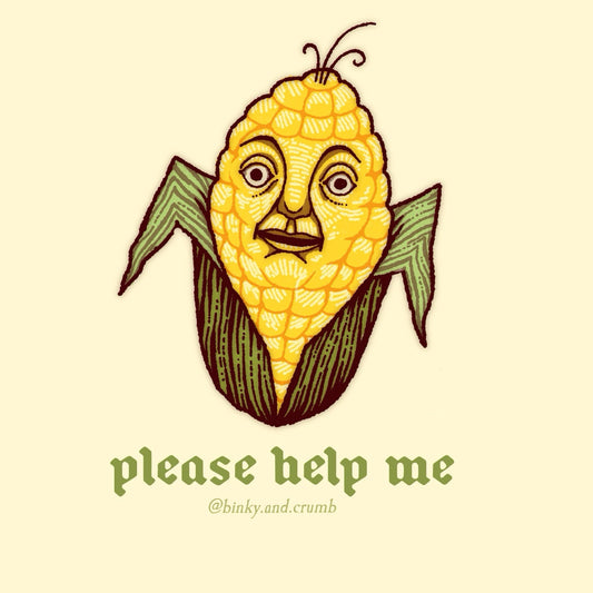 Binky and Crumb Please Help Me Sticker