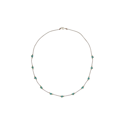Turquoise bead necklace, artisan-made in the USA for versatile everyday wear.