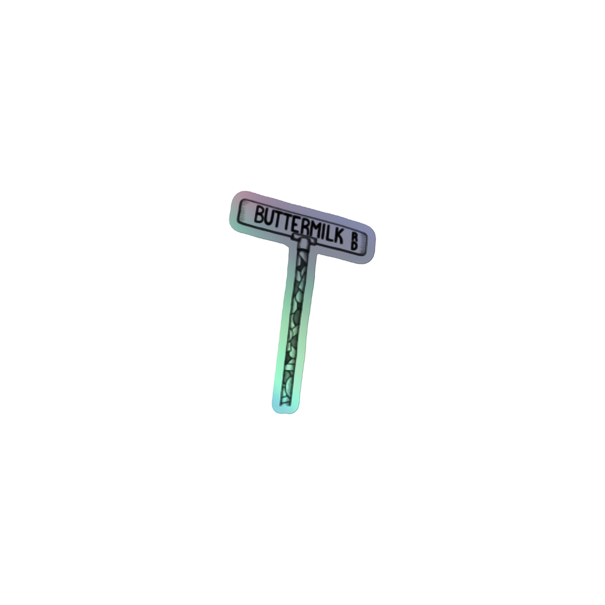 Buttermilk Road Holographic Sticker